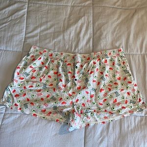 PINK flannel boxy shorts